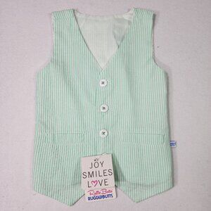 Ruffle Butts Toddler Seersucker Vest 3T Mint Easter‎ Child Ring Bearer Wedding